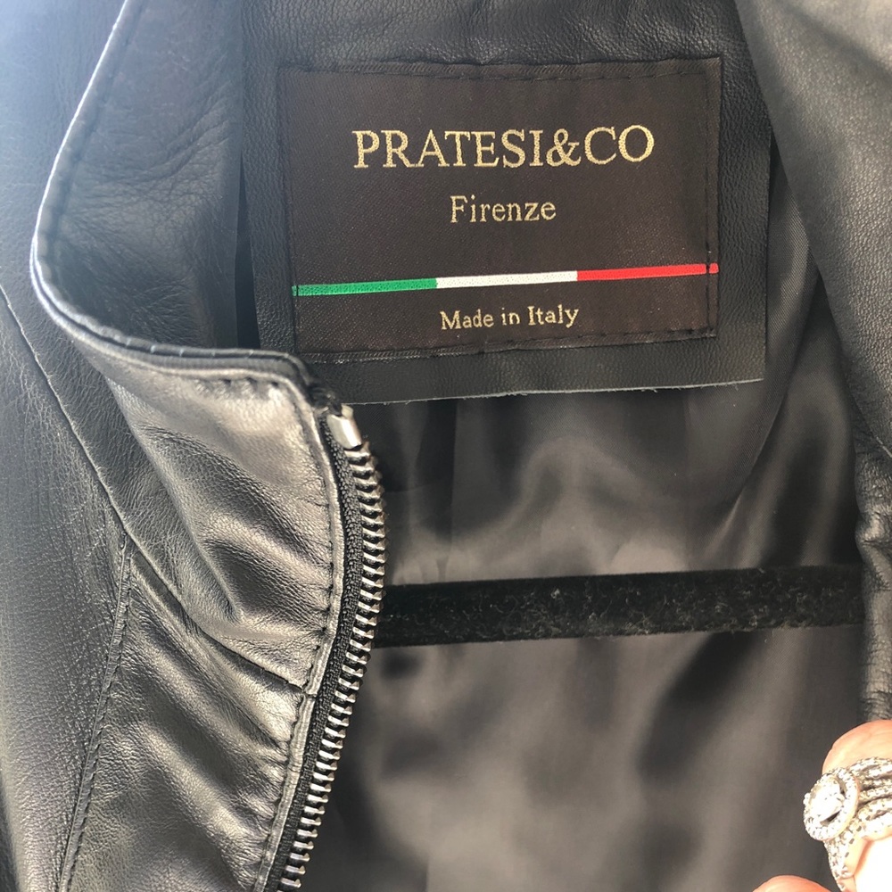 Pratesti & Co Italian Leather Coat Size S